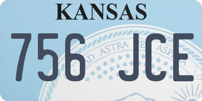 KS license plate 756JCE