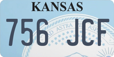 KS license plate 756JCF