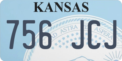 KS license plate 756JCJ