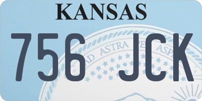 KS license plate 756JCK