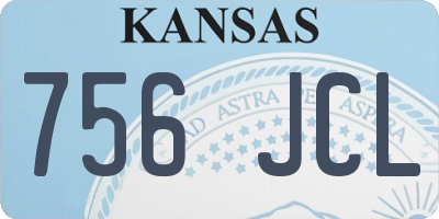 KS license plate 756JCL