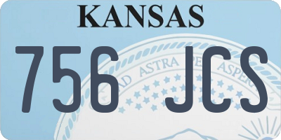 KS license plate 756JCS