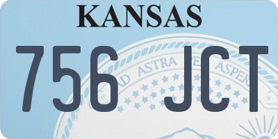 KS license plate 756JCT