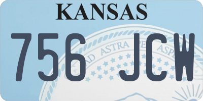KS license plate 756JCW