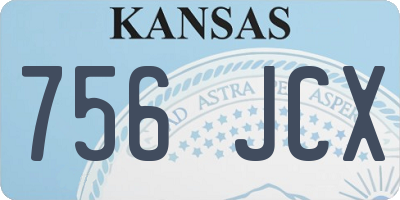 KS license plate 756JCX