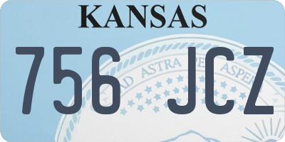KS license plate 756JCZ