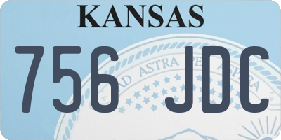 KS license plate 756JDC