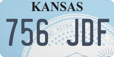 KS license plate 756JDF
