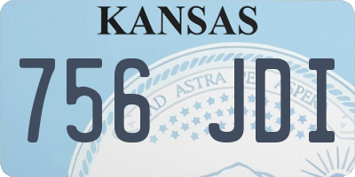 KS license plate 756JDI