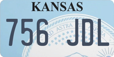 KS license plate 756JDL