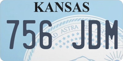 KS license plate 756JDM