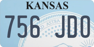 KS license plate 756JDO