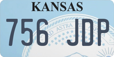 KS license plate 756JDP
