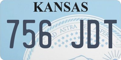 KS license plate 756JDT
