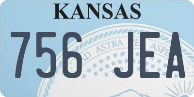 KS license plate 756JEA