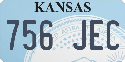 KS license plate 756JEC