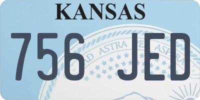 KS license plate 756JED
