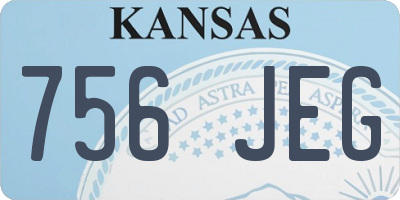 KS license plate 756JEG