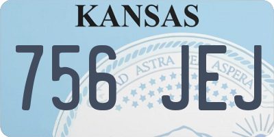 KS license plate 756JEJ