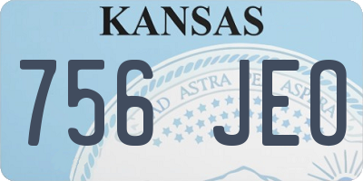KS license plate 756JEO
