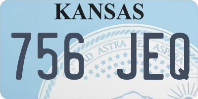 KS license plate 756JEQ