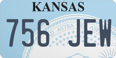 KS license plate 756JEW