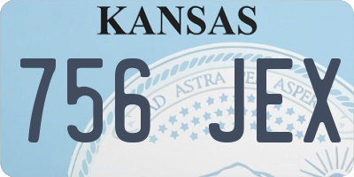 KS license plate 756JEX