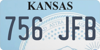 KS license plate 756JFB