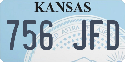 KS license plate 756JFD