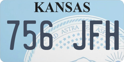 KS license plate 756JFH