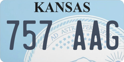 KS license plate 757AAG