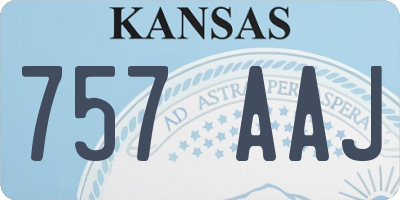 KS license plate 757AAJ