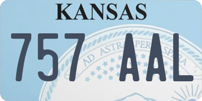 KS license plate 757AAL