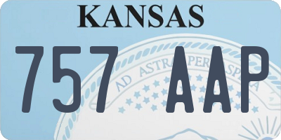 KS license plate 757AAP