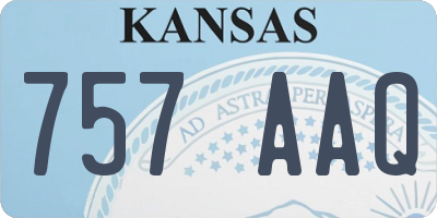 KS license plate 757AAQ