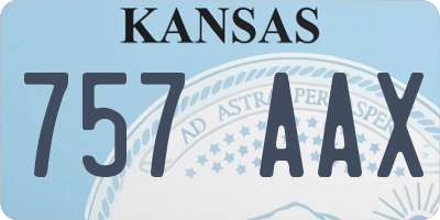 KS license plate 757AAX