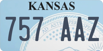 KS license plate 757AAZ