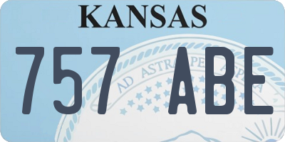 KS license plate 757ABE