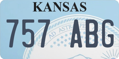 KS license plate 757ABG