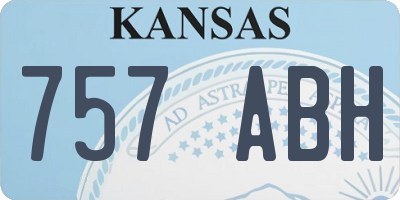KS license plate 757ABH