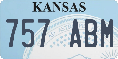 KS license plate 757ABM