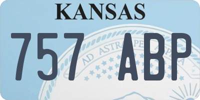 KS license plate 757ABP