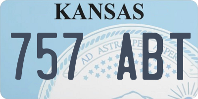 KS license plate 757ABT
