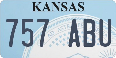 KS license plate 757ABU