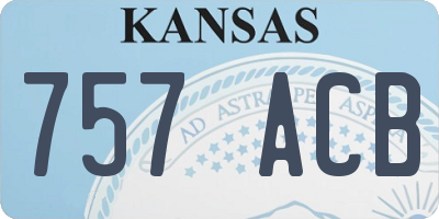 KS license plate 757ACB