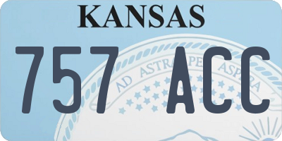 KS license plate 757ACC