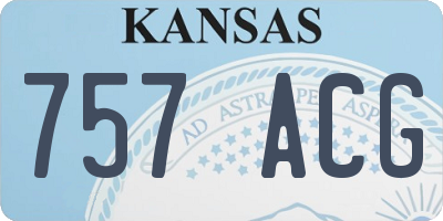 KS license plate 757ACG