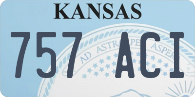 KS license plate 757ACI