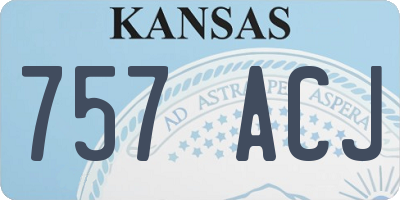KS license plate 757ACJ