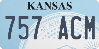 KS license plate 757ACM